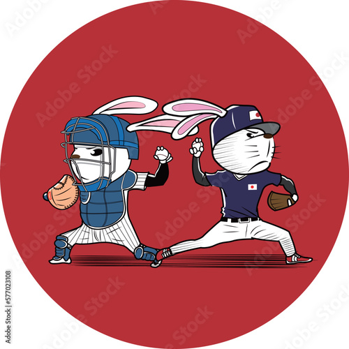 ウサギの野球選手