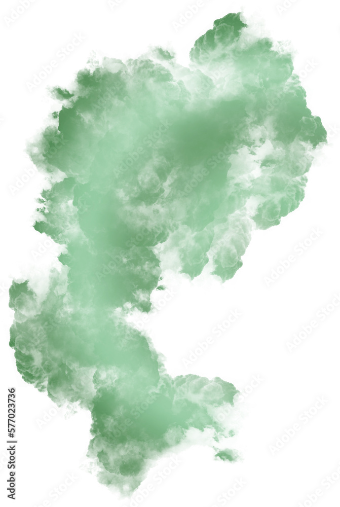 Green Gradient Smoke Abstract Shape