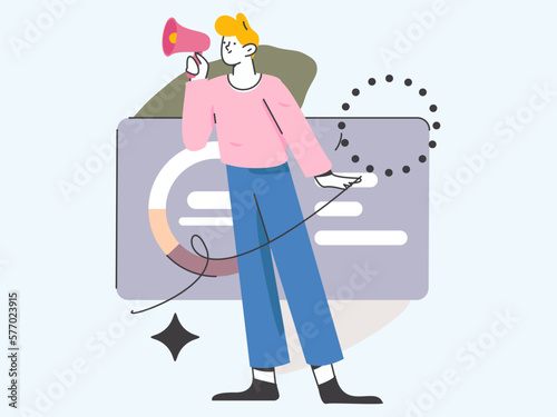 Business People Flat Vector Concept Operation Hand Drawn Illustration
