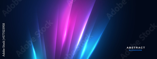 Photographie Abstract futuristic background with glowing light effect