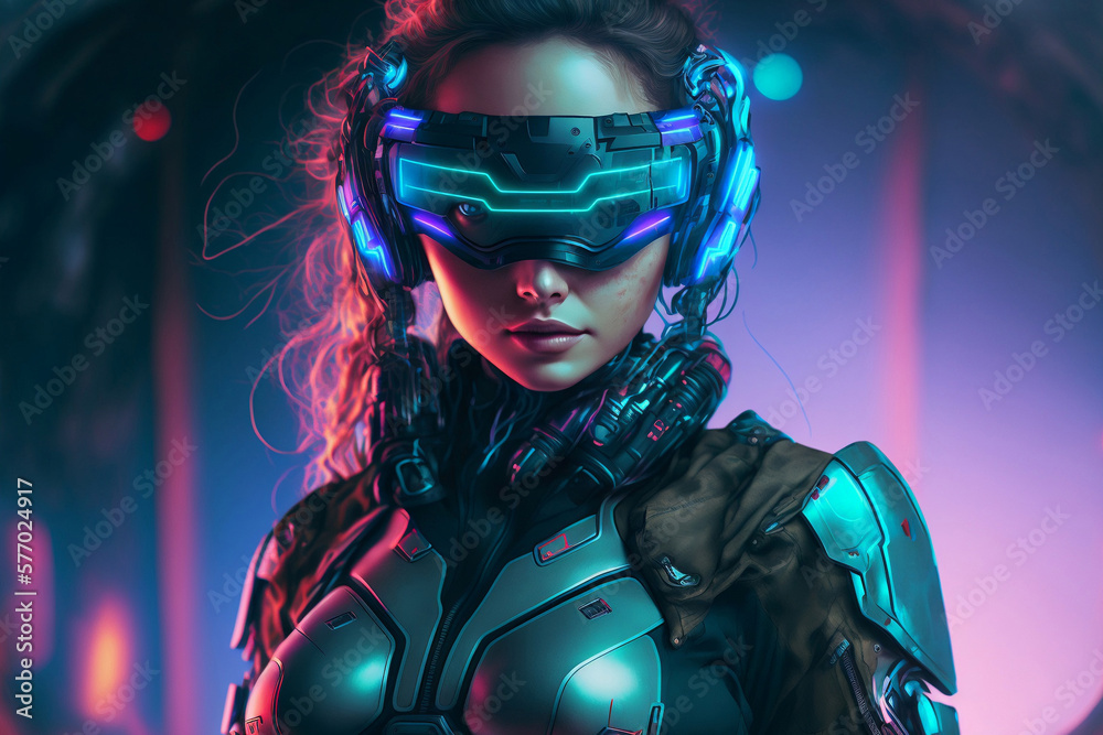 Metaverse digital cyber world technology, metaverse gameFi NFT game ideas, Women with virtual reality VR goggle playing AR augmented reality game and entertainment, futuristic Metaverse digital cyber world technology, metaverse gameFi NFT game ideas, Women with virtual reality VR goggle playing AR augmented reality game and entertainment, futuristic