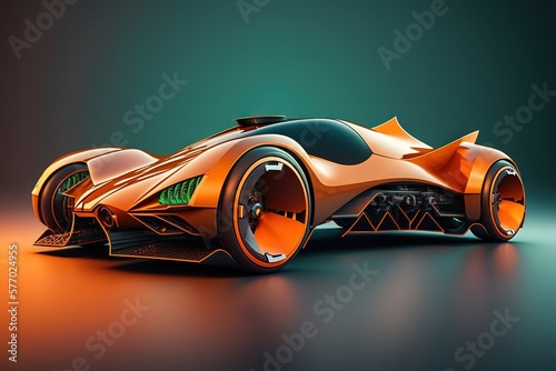super car with tuning in the style of hot wheels, generative ai