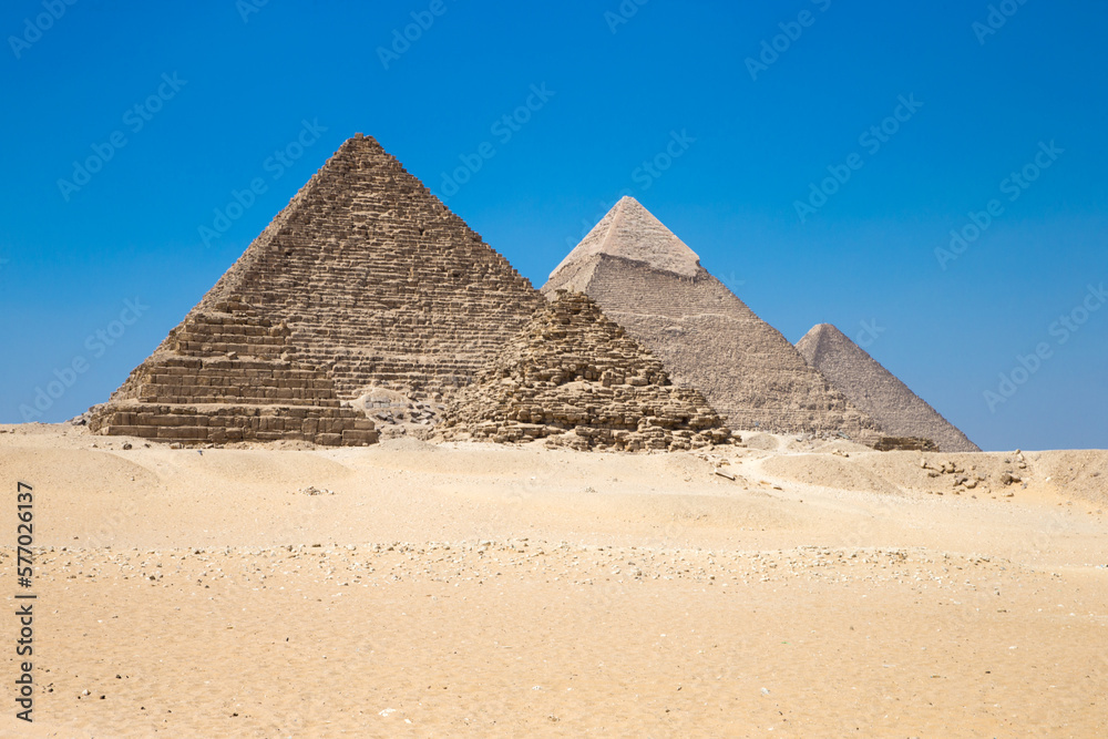 pyramids with a beautiful sky of Giza in Cairo, Egypt. pyramids with a beautiful sky of Giza in Cairo, Egypt.