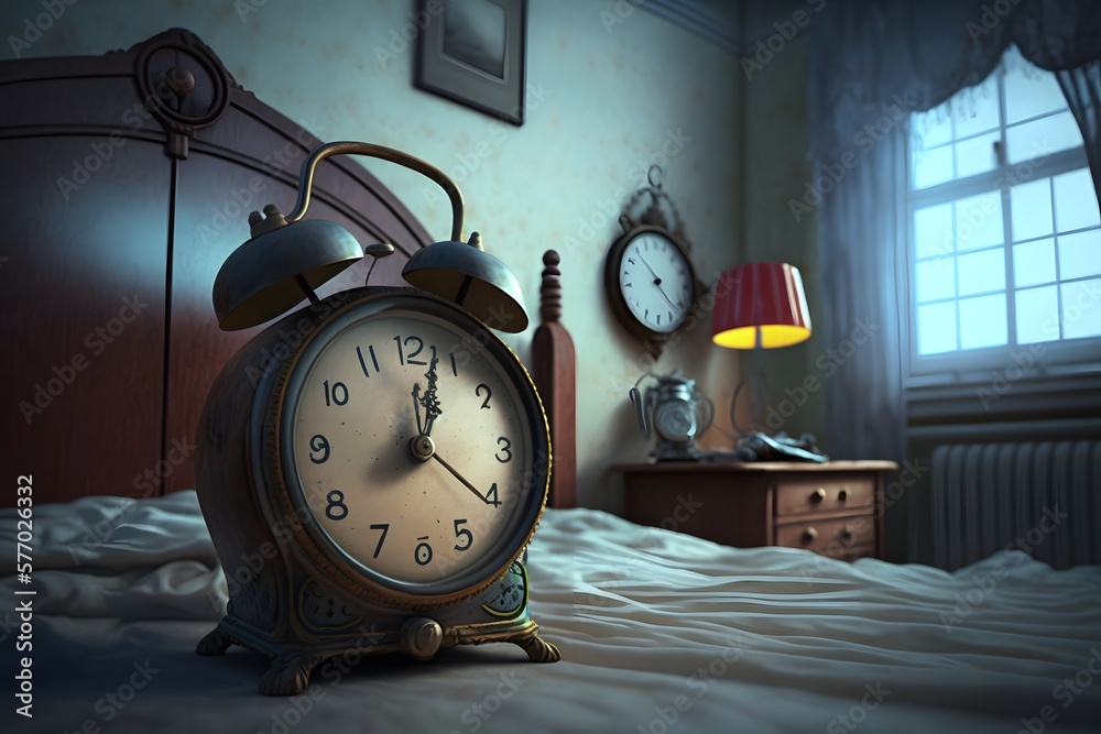 Naklejka premium alarm clock created using AI Generative Technology
