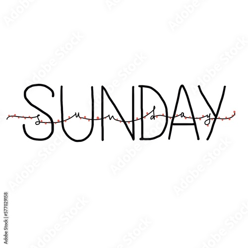 Creative SUNDAY posters design on white background 