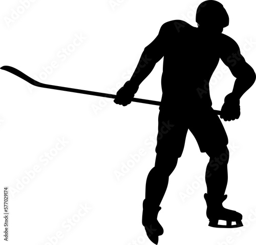 Canvas Print Ice Hockey Player Silhouette