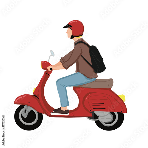 person riding scooter © Pandusaurus 
