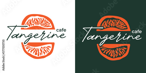Creative Fruit Logo Design. Orange logo Flat vector O shape logo design for organic shop, juice label