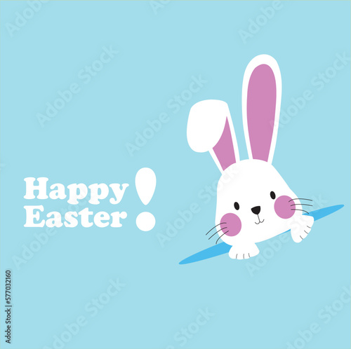 Conejo de pascua. Icono vector. Ilustración