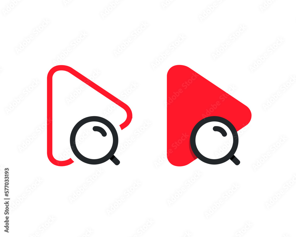 Search video symbol. Illustration vector Search video symbol. Illustration vector