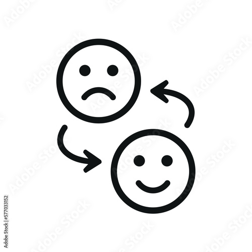 Change emotion icon. Illustration vector