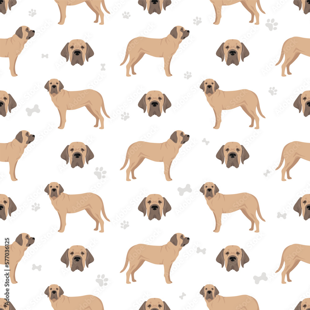 Obraz premium Fila Brasileiro seamless pattern