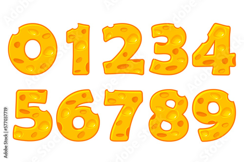 Cheese number alphabet set. More typeface style in my portfolio