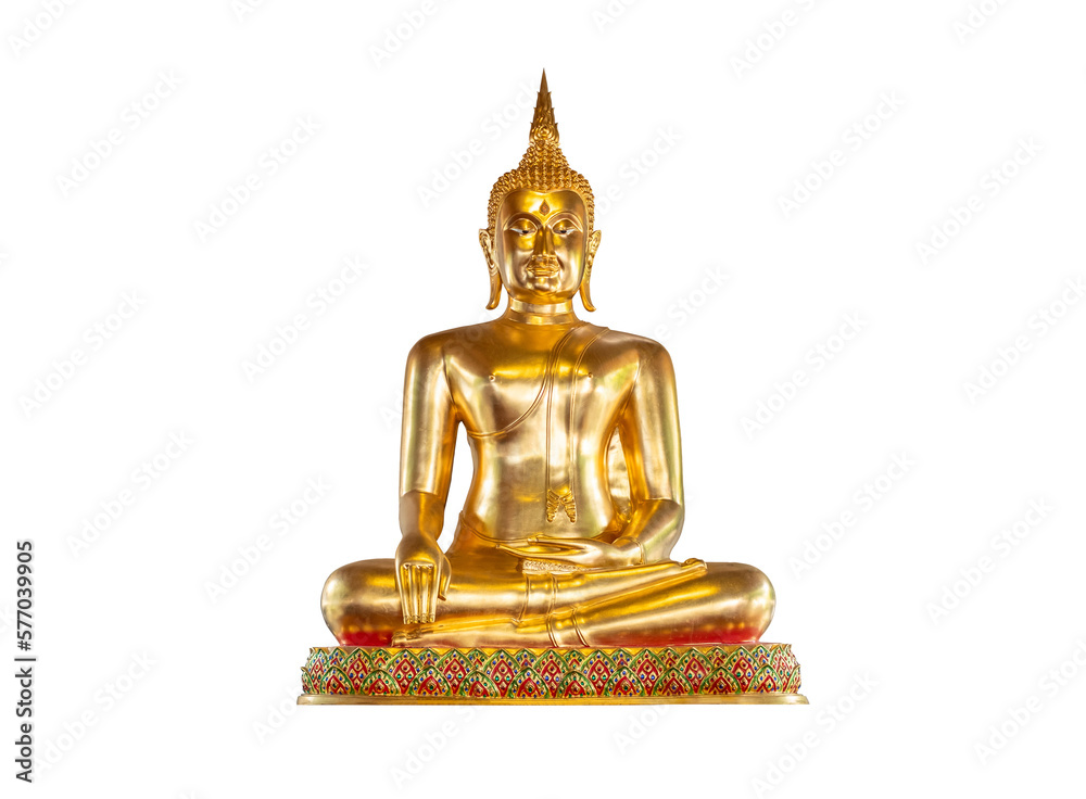 Full body of Golden buddha isolate on transparent background, PNG File Full body of Golden buddha isolate on transparent background, PNG File