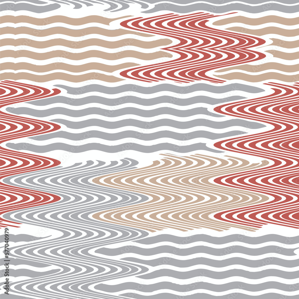 Obraz premium Abstract grunge vector background. Modern geometric zigzag colorful vector pattern.