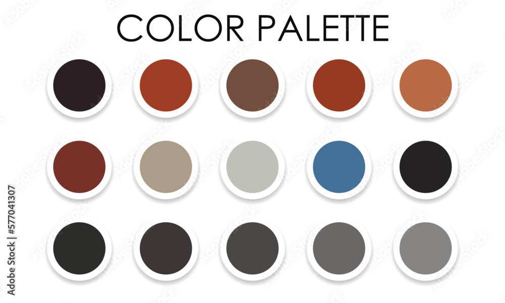 Pastel color palette 2023. Vector illustration