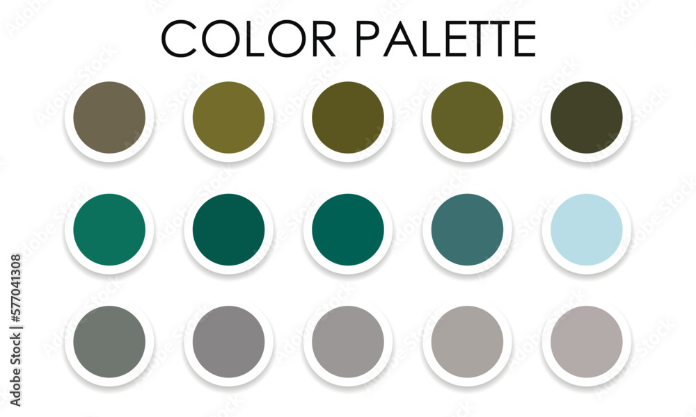 Pastel color palette 2023. Vector illustration