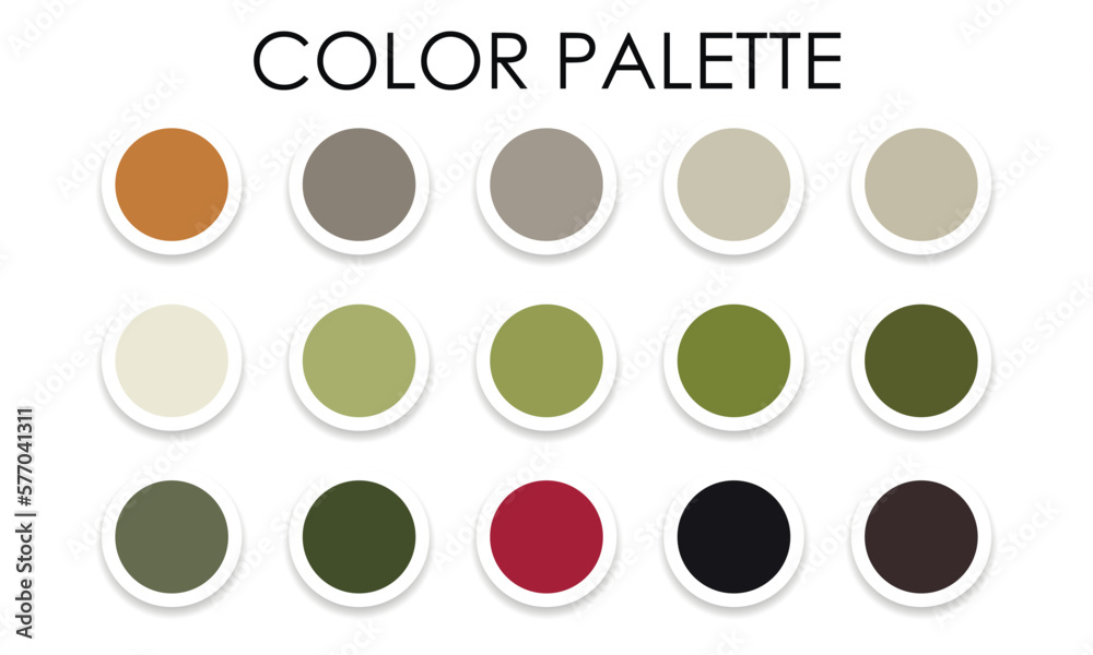 Pastel color palette 2023. Vector illustration