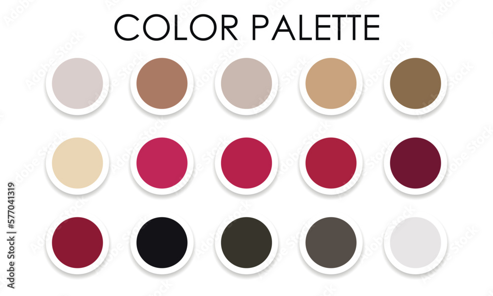 Pastel color palette 2023. Vector illustration