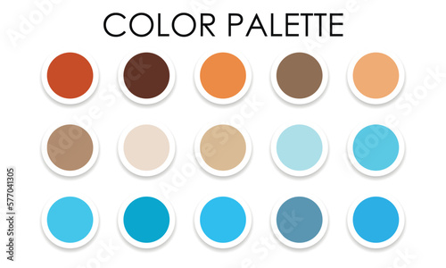 Pastel color palette 2023. Vector illustration