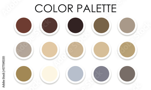 Obraz na płótnie Pastel color palette 2023. Vector illustration w salonie