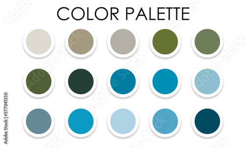 Pastel color palette 2023. Vector illustration