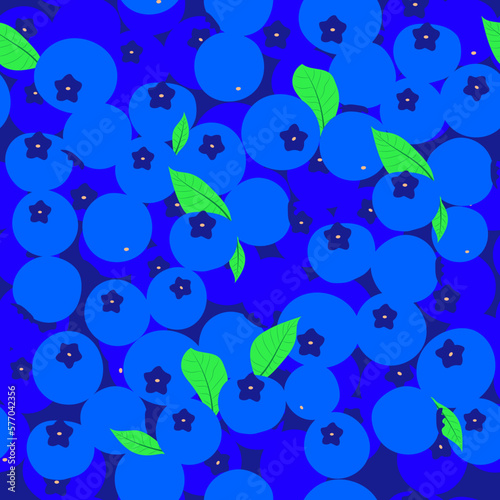 Ripe juicy black blueberries on a seamless background. Vector illustration for a postcard. Close-located fresh berries. illustration for packaging design of food, juice, jam, ice cream, smoothies