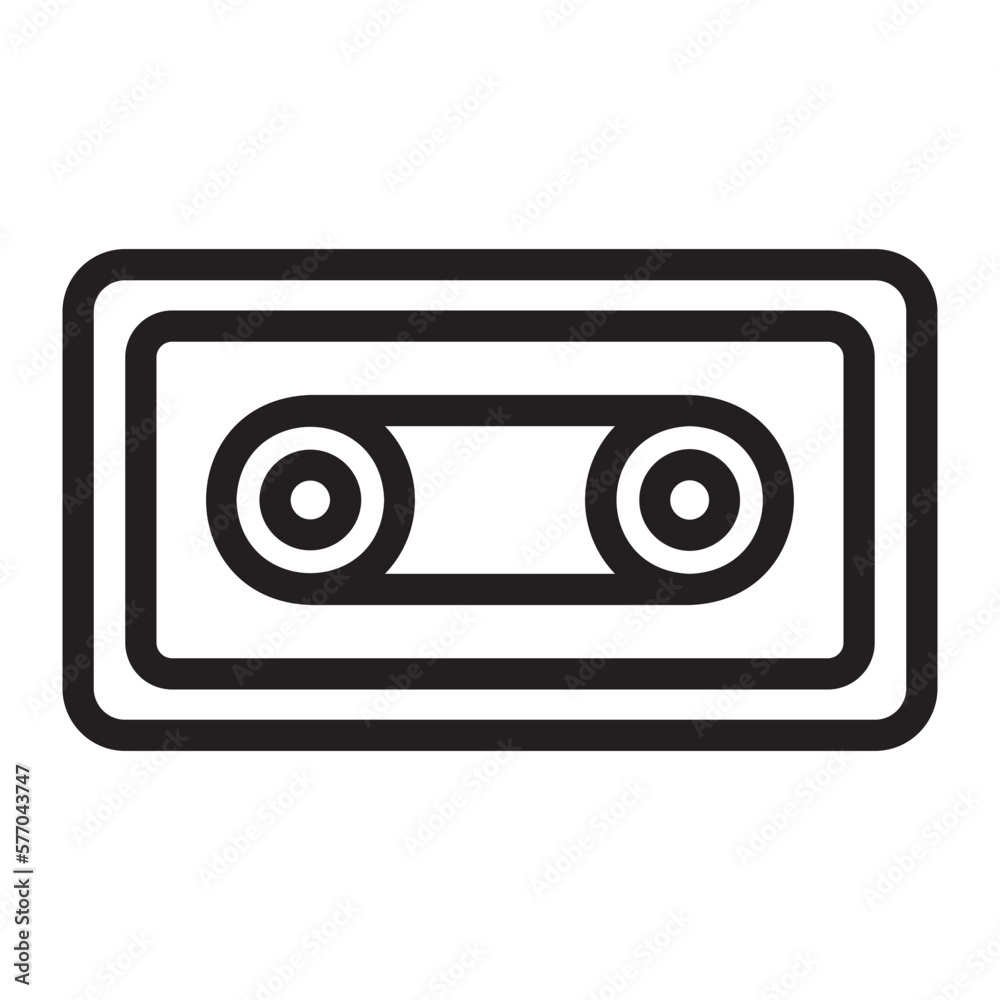 Cassete line icon