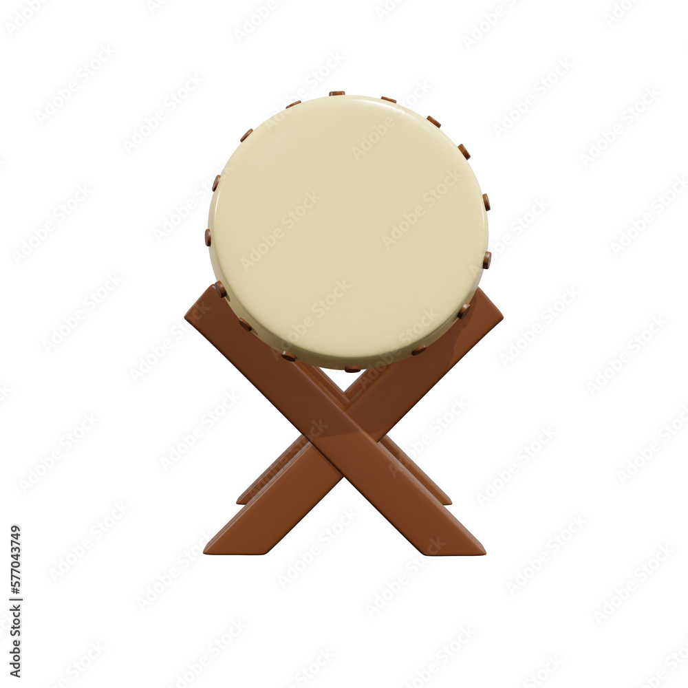 Fototapeta premium Drum of muslim mosque 3d illustration, ramadhan, icon,view render, hd, premium quality, alpha background, PNG format