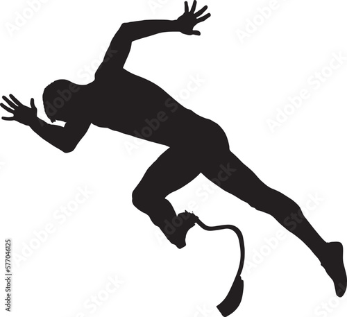 start sprint runner disabled black silhouette