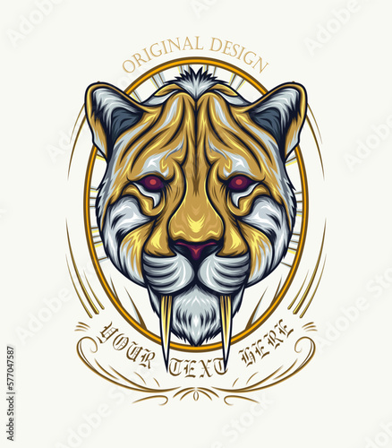 Bobcat vector illustration in vintage style for t shirt, clothing, apparel design
