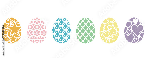 Colored easter eggs