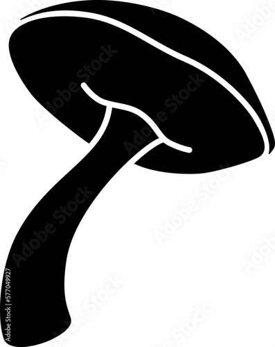 Mushrooms forest edible - vector silhouette picture for logo or pictogram. Boletus edulis - edible mushrooms for sign or icon