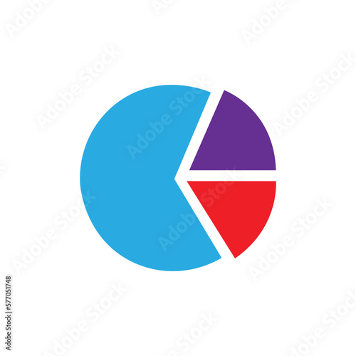 Free Download pie chart icon vector design template - GFXLoad