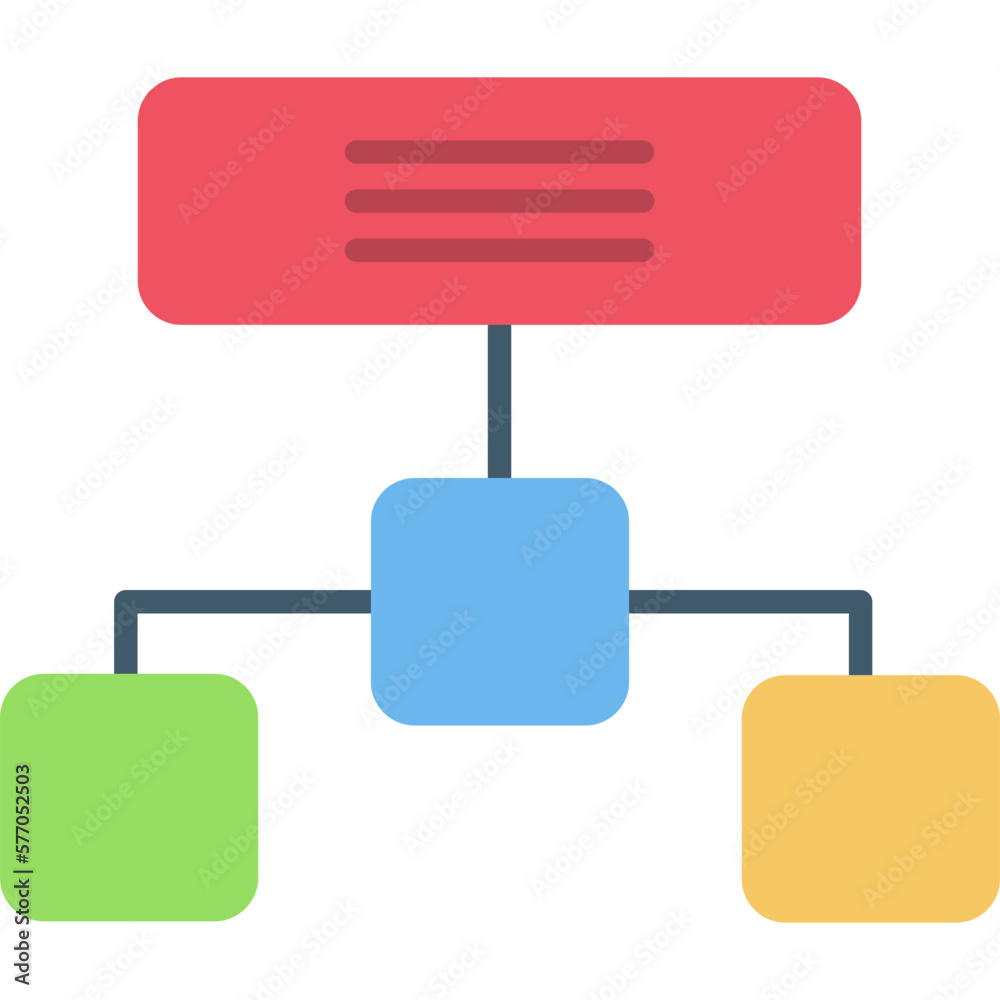 Hierarchical Structure Icon - obrazy, fototapety, plakaty 