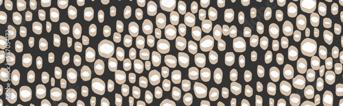trendy and chic minimalist boho seamless pattern with hand drawn dots in mid century style in an earthy palette. Modern abstract aesthetic background with trendy design for wallpaper, wrapping paper