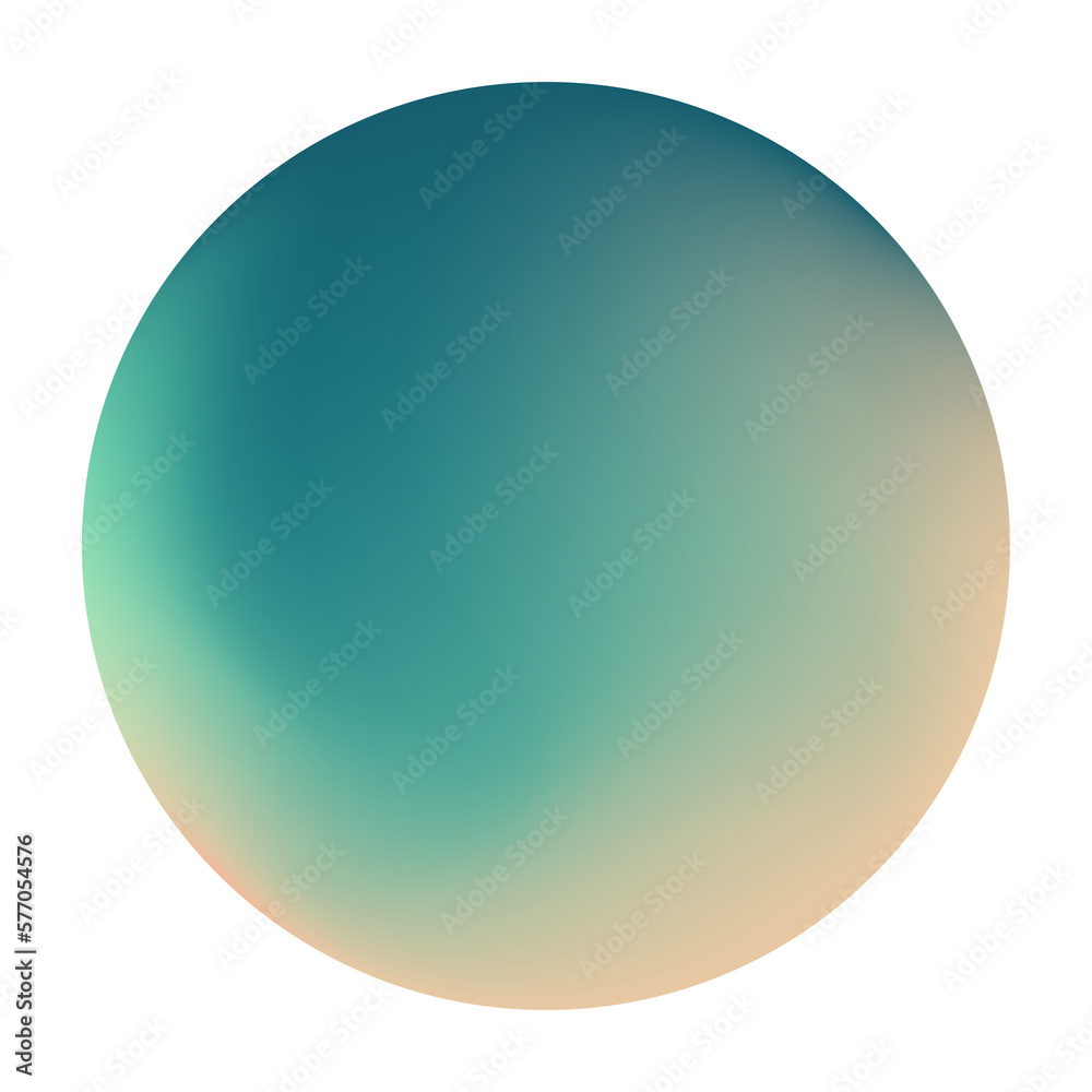 A holographic pastel-colored gradient sphere in green, and yellow. Vibrant gradient banner with bright glow gradient background. Vector Illustration