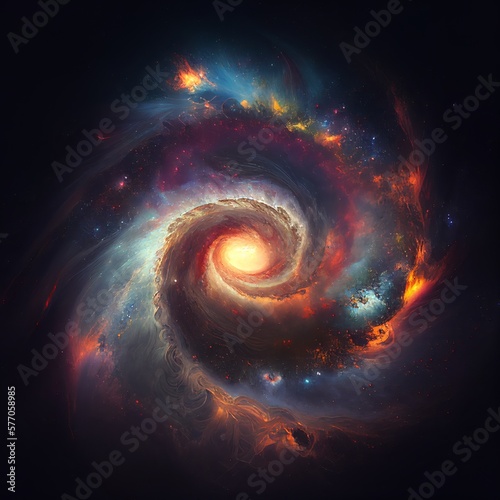 Snapshot Whirlpool Galaxy Space Stars Generative AI