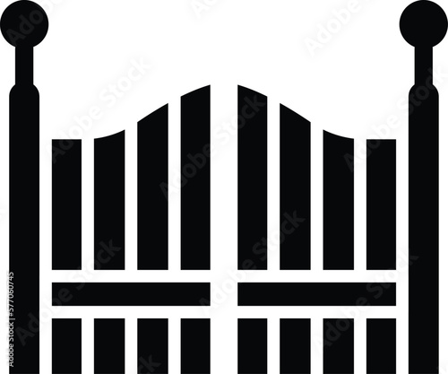 Gate Vector Icon Design Illustration