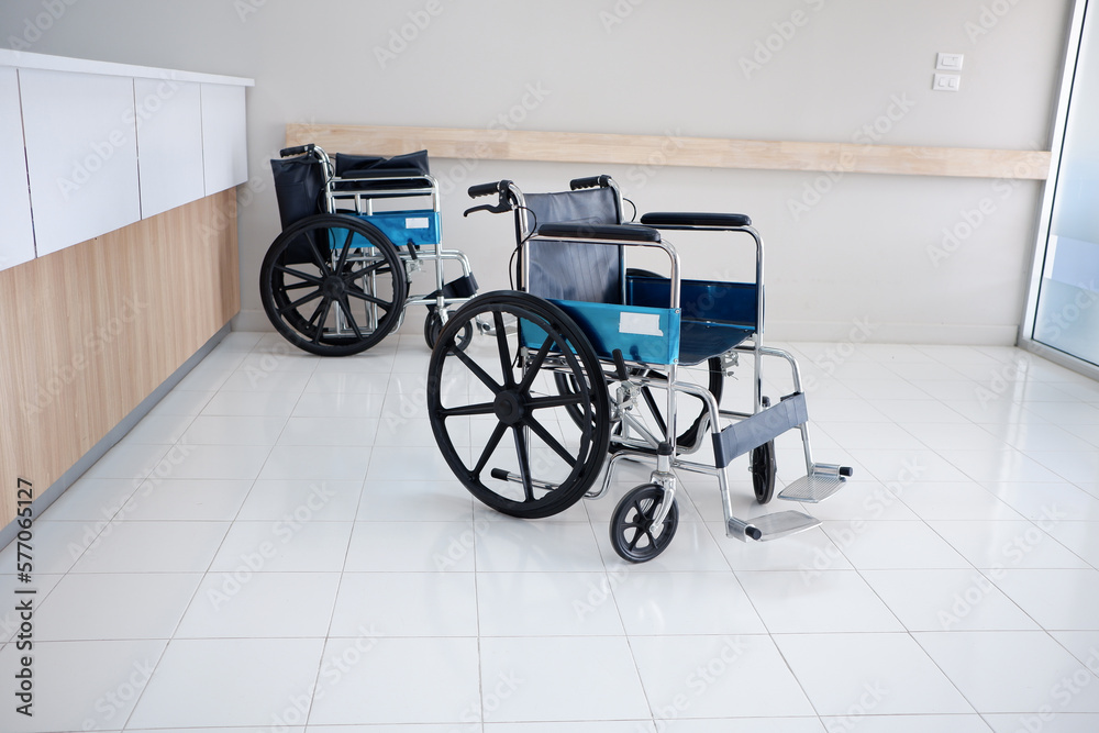 wheelchair for patient on white background.