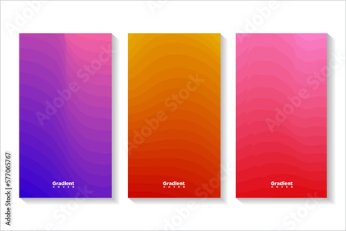 Vector colorful wave geometric shape with color gradation for banner,book cover, and brochure design 