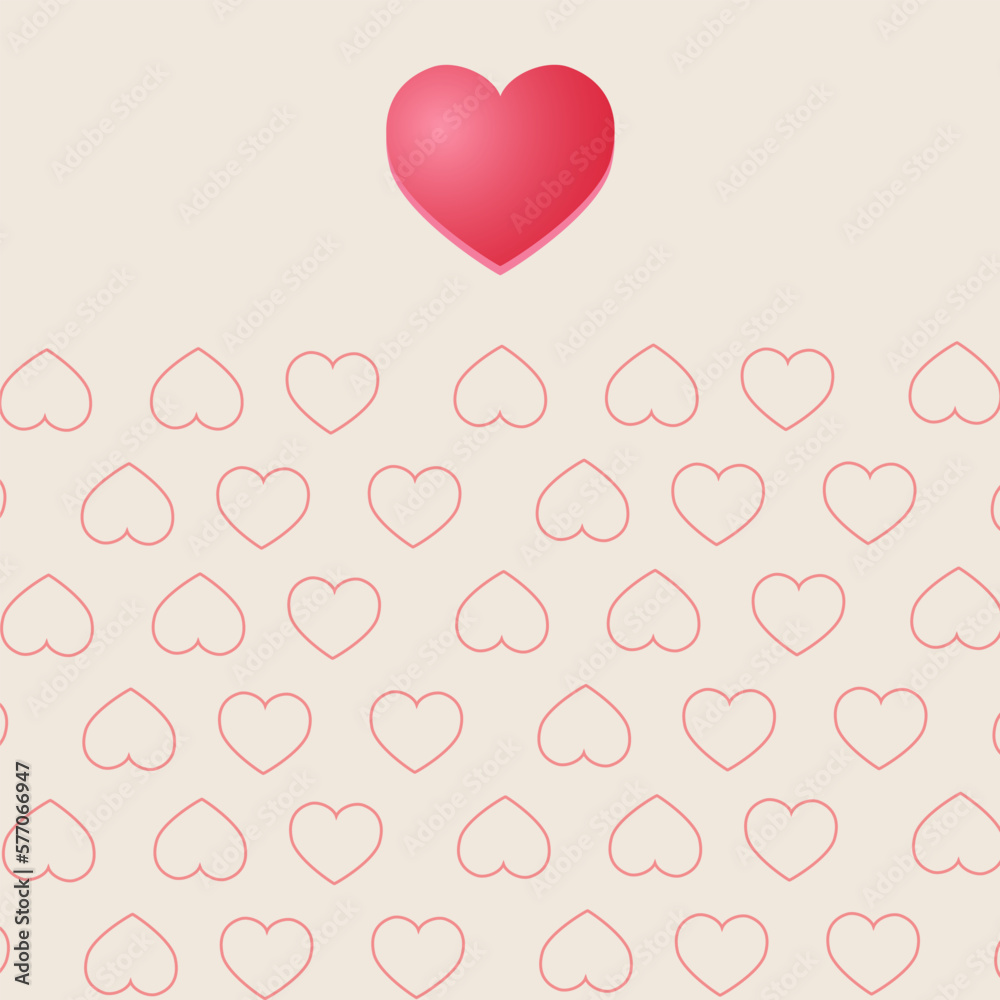 Pattern background with hearts