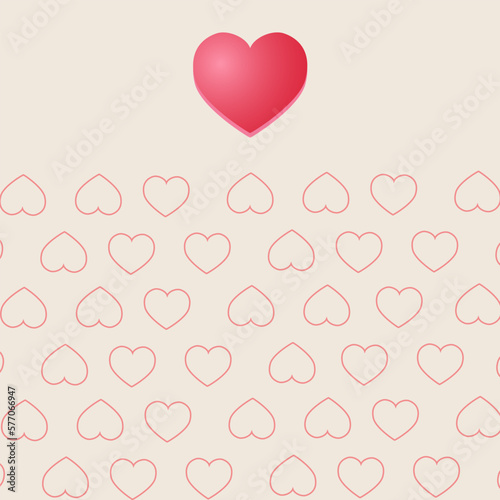 Pattern background with hearts © GRANZA