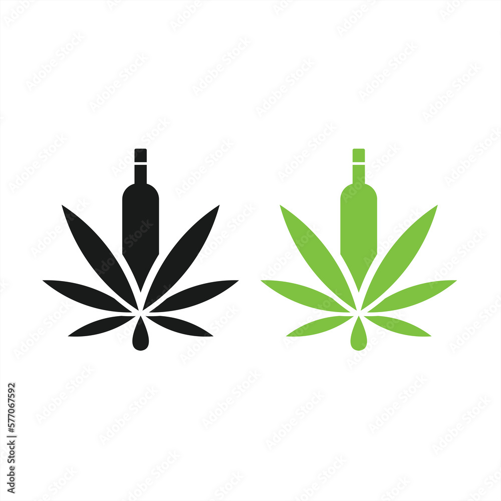 cannabis leaves with wine cannabis leaves with wine
