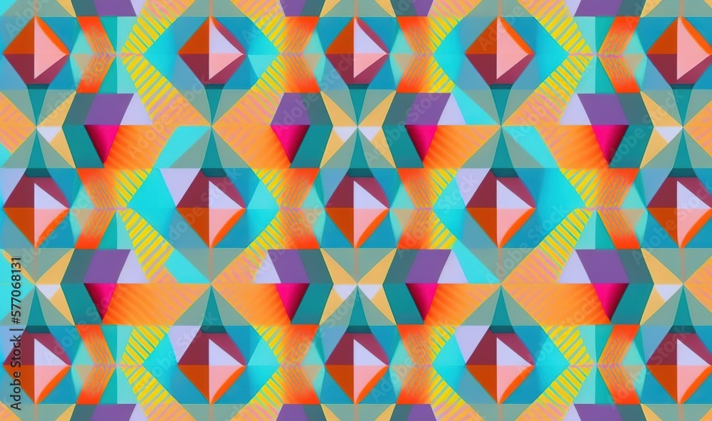 a colorful abstract background with many different shapes and sizes of triangles. generative ai a colorful abstract background with many different shapes and sizes of triangles. generative ai