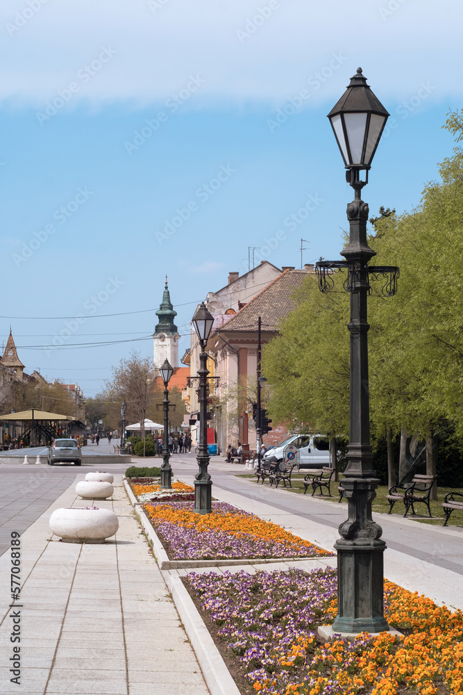 Historic city center and central city park of Sombor Serbia