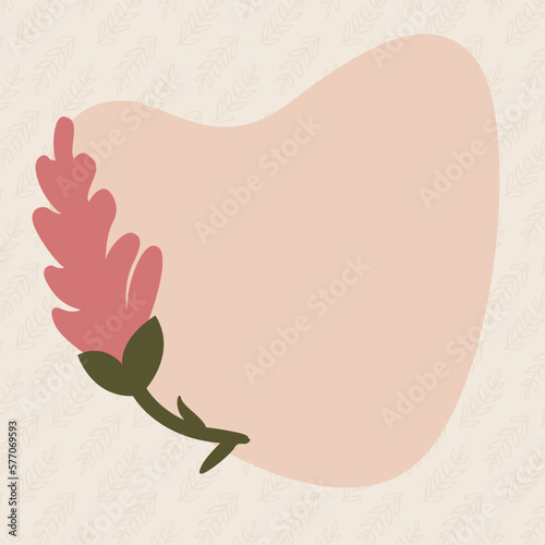 Flower card design template