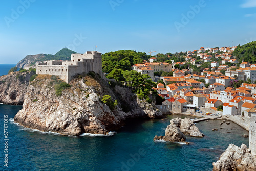 Dubrovnik city and port in Croatia