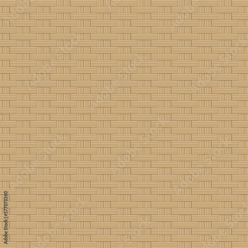 Seamless vector pattern of beige woven Bamboo. Wallpaper and background
