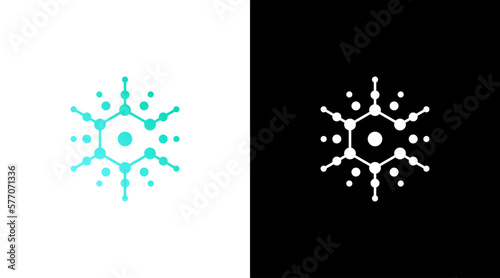 Technology innovation startup logo science connected icon Design template